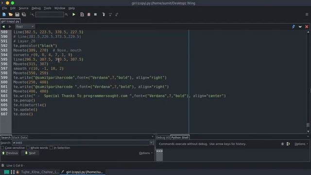 Draw Girl ( Anime ) Face Using Python Turtle... смотреть онлайн