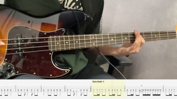 Radiohead - Just (Bass Cover with TAB)