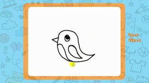 Рисуем птичку.Урок рисования для детей 3-5 лет Каля-Маля.