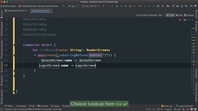 223 Setting up the ReaderScreen Enum & App Routing смотреть онлайн