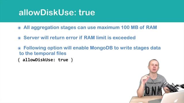 44 allowDiskUse Option - MongoDB Aggregation Tutorial смотреть онлайн