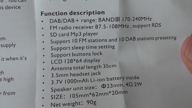 "Walk Radio" - DAB+ FM Digital Pocket Radio MP3 Player DAB-P9 смотреть онлайн