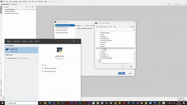 PyCharm interpreter hatası ÇÖZÜMÜ, no Python interpreter selected