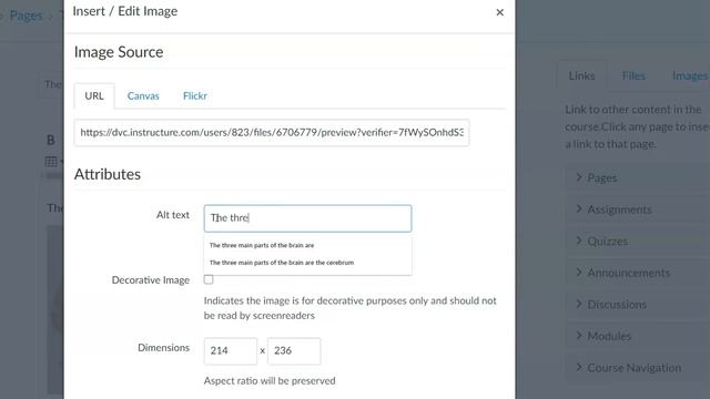 Adding alt text to images in Canvas смотреть онлайн