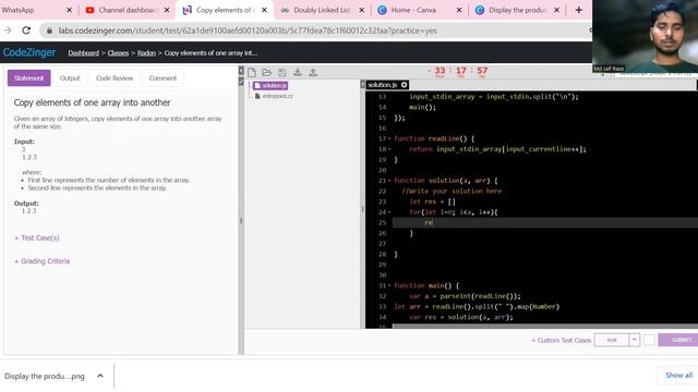 Copy elements of one array into another || DSA || #JavaScript || Array 100 Question Series Part- 4 смотреть онлайн