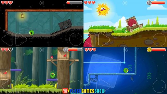 Angry Bird Green In Red Ball 4 All Levels Walkthrough #Redball4 #Redball4gameplay