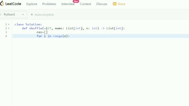Leetcode Problem No 1470 | Shuffle the Array | Python смотреть онлайн