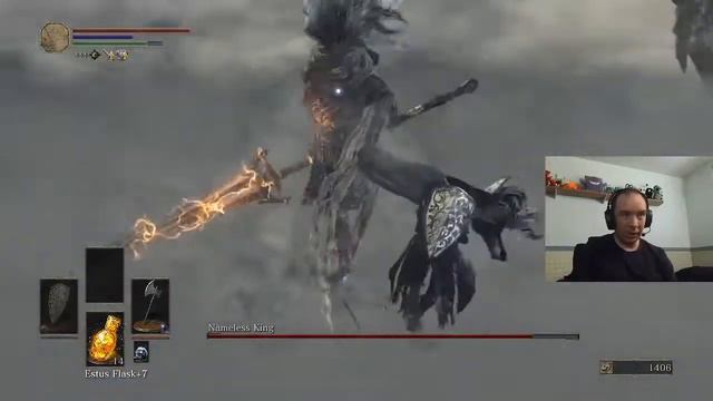 Dark Souls 3 - Nameless King (No Damage, Soul Level 1) смотреть онлайн