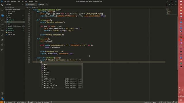 Making the bot run - Building a discord.py music bot - Part 2 смотреть онлайн