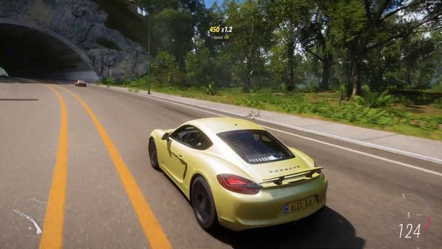 Forza Horizon 5 . Porsche Cayman GTS 2015 . Car Show Speed Jump Crash Test Drive . смотреть онлайн