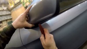 Как снять наружный пластик зеркала заднего вида Citroen C-Elysee 2012- н.в.