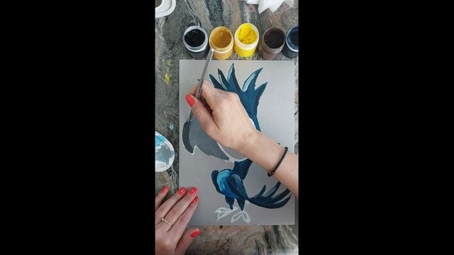 Как нарисовать черного какаду. смотреть онлайн