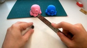 Фигурки милых Осьминогов из Воздушного пластилина