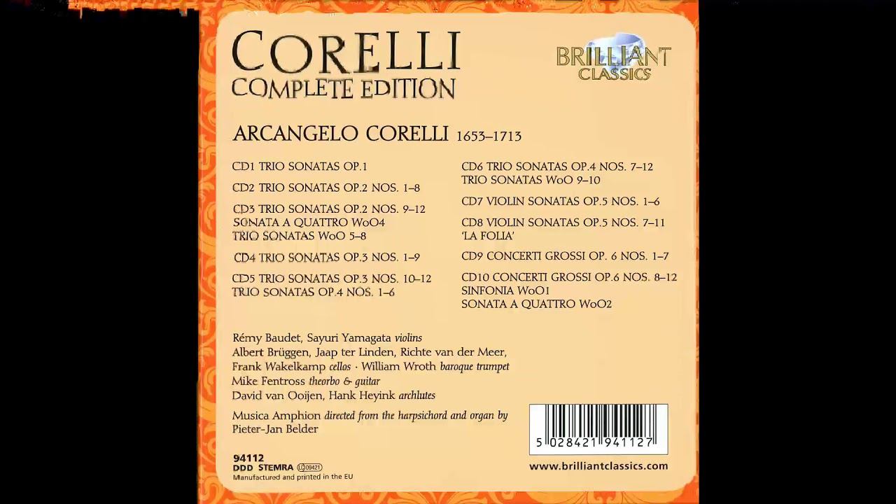Corelli - CD 05, Trio Sonatas Op. 3 (II) & Op. 4 (I) смотреть онлайн