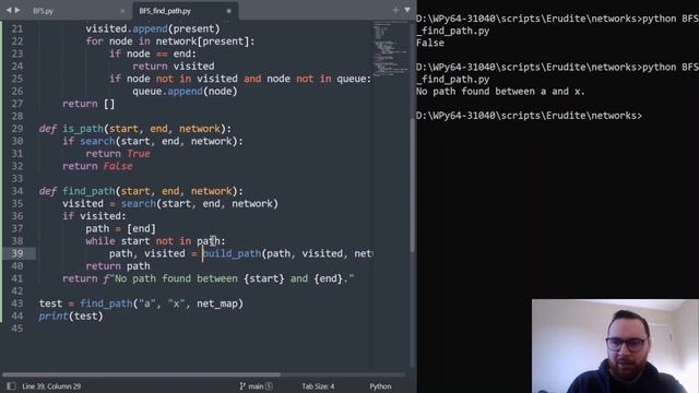 Pathfinding with BFS and DFS - Python (Networks Part 3) смотреть онлайн