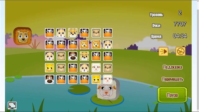 МАДЖОНГ Собери Животных - онлайн игра для развития детей Animals Connect смотреть онлайн