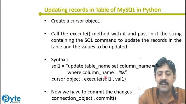 Interface Python with MySQL | Python | Class 12 | Lecture 3 | Computer Science | Byte Learning смотреть онлайн
