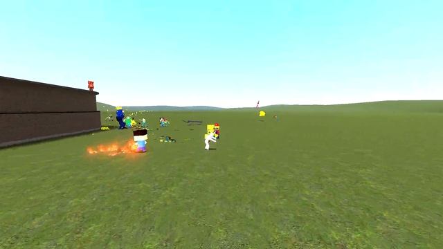 RAINBOW FRIENDS ROBLOX GREEN BLUE ORANGE PINK YELLOW PURPLE VS 3D SANIC CLONES MEMES in Gmod ! смотреть онлайн