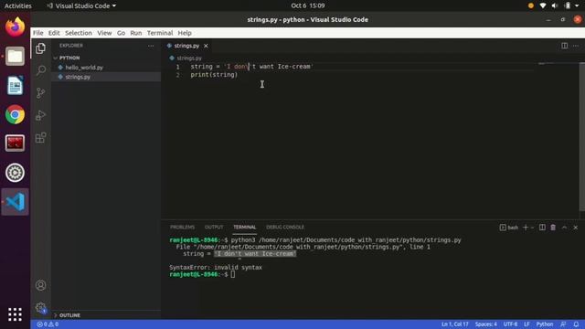 Python Strings || Python Tutorial || Python Programming || Code with Ranjeet смотреть онлайн