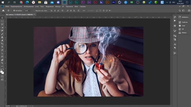КАК ДОБАВИТЬ ДЫМ И ИСКРЫ В ФОТОШОПЕ / ОБУЧАЛКА смотреть онлайн