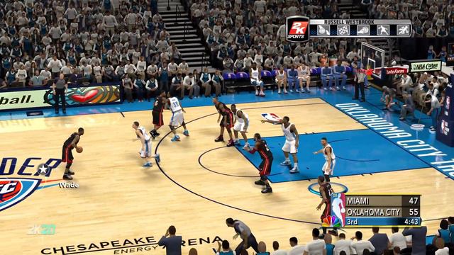NBA 2K Miami Heat 12' vs Oklahoma City Thunder 12' - The Big 3 vs The Big 4! смотреть онлайн