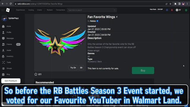(EVENT) HOW TO GET THE FAN FAVOURITE WINGS [ROBLOX] смотреть онлайн