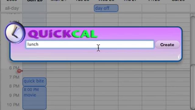 Quick Cal - Mac OS iCal Widget смотреть онлайн