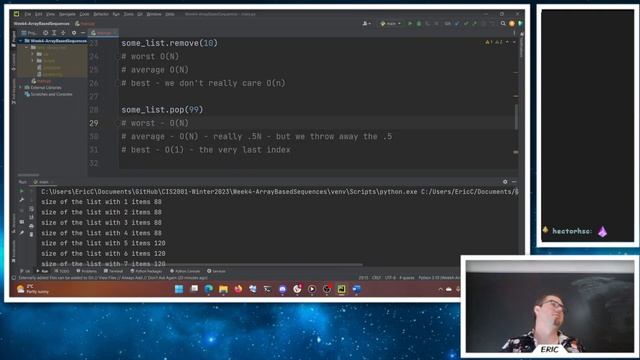 CIS 2001 - CS 2 for Data Scientists ( Python ) - Array based sequences - Winter 2023 смотреть онлайн