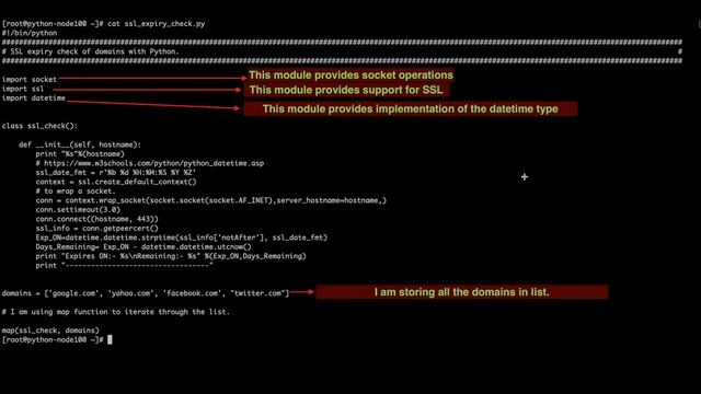 Checking SSL certificate’s expiry date of domains with Python script. смотреть онлайн