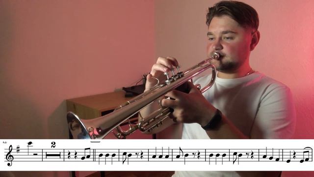 Pirates Of The Caribbean Main Theme On Trumpet (with Sheet Music) #piratesofthecaribbean #trumpet