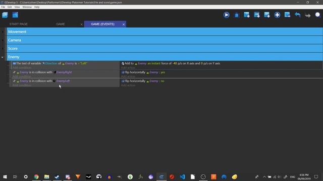 GDevelop 5 Platformer Tutorial #5 | Enemies смотреть онлайн