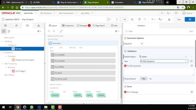 Vídeo 14: Validations - Oracle Apex en Español смотреть онлайн