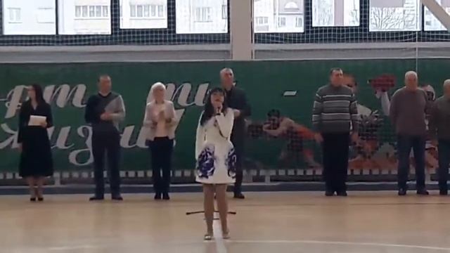 Открытие соревнований по волейболу. Алиевич Карина песня"Беларусь мая сінявокая". смотреть онлайн