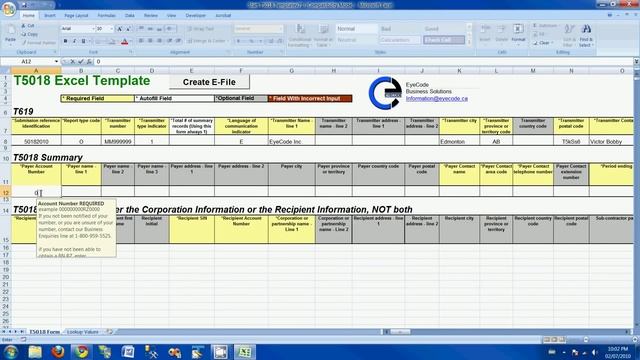 T5018 Software to File T5018 Electronically, Produces XML File - EyeCode Inc. смотреть онлайн