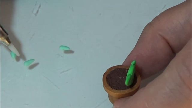 Polymer Clay Miniature - Cactus In Pot смотреть онлайн