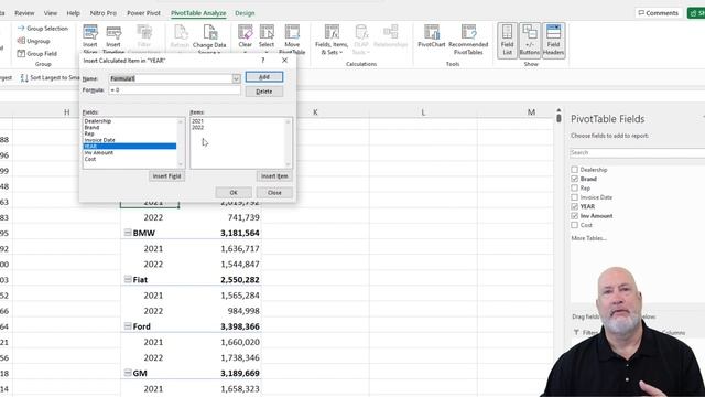 Excel Advanced - Calculated Items in a PivotTable - using percentages смотреть онлайн