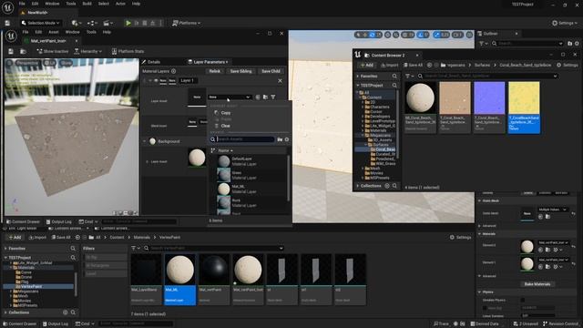Используем Vertex Paint (UE4, UE5)