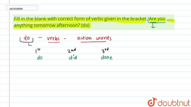 Fill in the blank with correct form of verbs given in the bracket. Are you ...... anything tomor... смотреть онлайн