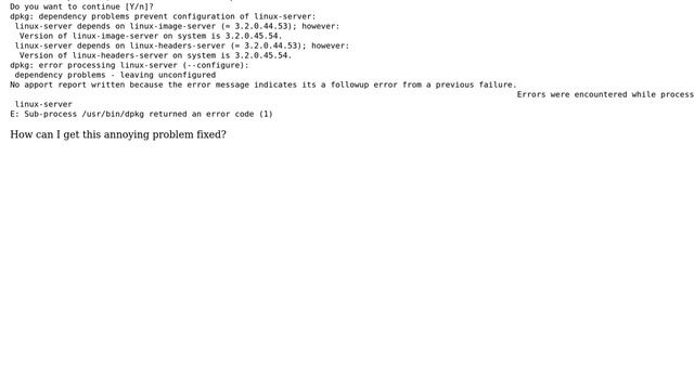 Ubuntu: Error running sudo apt-get -f install смотреть онлайн