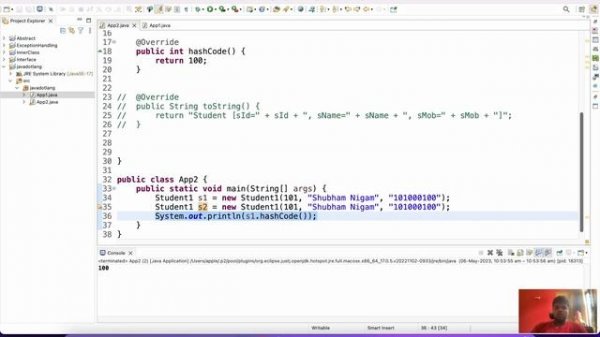 #4 java.lang package Object Class hashCode method | hashCode method in Java | TheCoders TV | #java