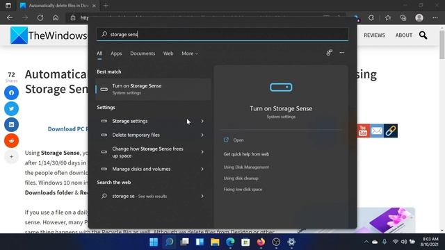 Automatically delete files in Downloads folder & Recycle Bin using Storage Sense in Windows смотреть онлайн