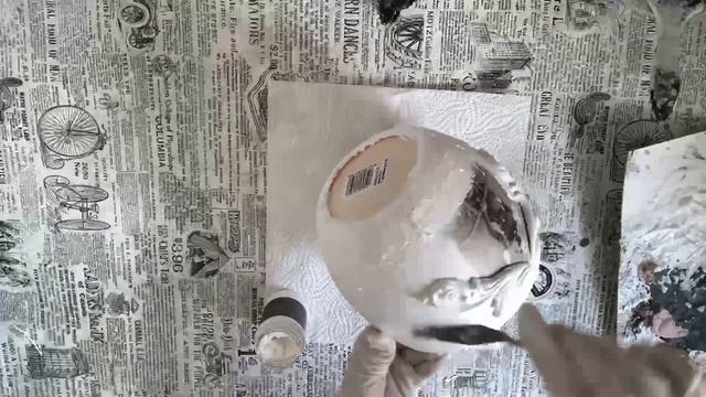 ?#Decoupage Tutorial Vintage Flowerpot?mixedmedia?Декупаж мастеркласс  Винтажный цветочный горшок?