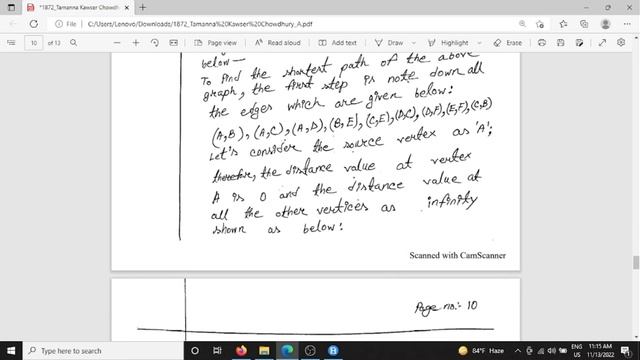 Bellman-Ford Algorithm (Application on a graph)(with steps) смотреть онлайн