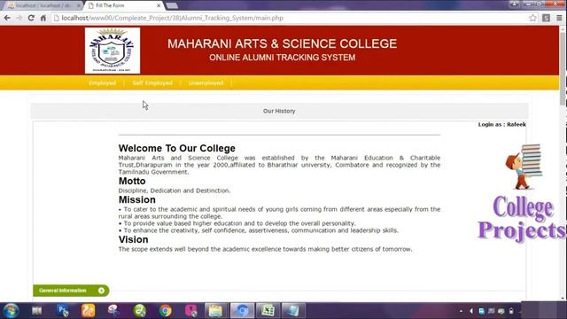 Alumni Tracking Management System Project in PHP | MYSQLI | HTML | CSS - College Projects for CS смотреть онлайн