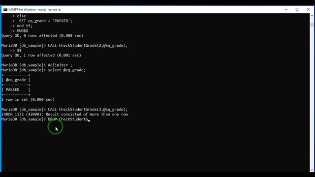 MySQL: Stored Procedure IF ELSEIF ELSE Condition смотреть онлайн