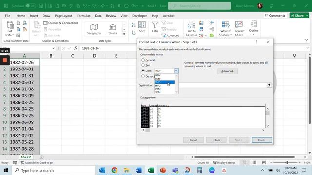 Microsoft Excel Convert Dates as Text to Date Format 14 October 2022 смотреть онлайн