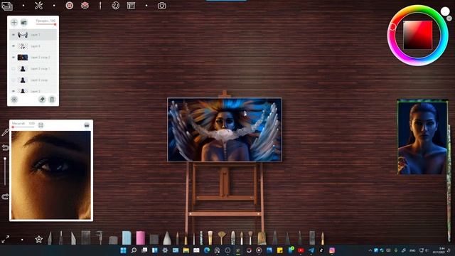 Стрим 31.10.21. Всех с Хеллоуином! )) Порисую маслом от руки в Realistic Paint Studio по случаю))) смотреть онлайн