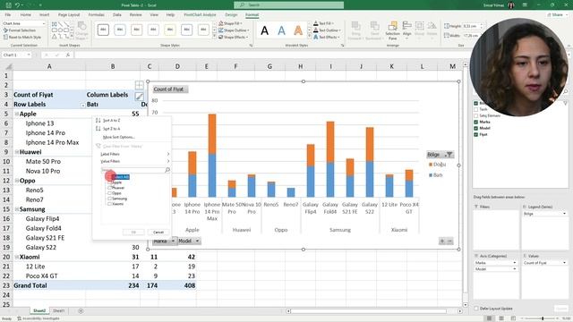 Excel Pivot Table Grafik Oluşturma смотреть онлайн