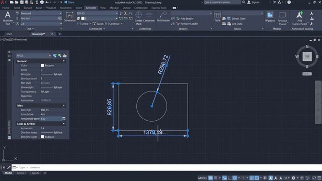 AutoCAD How To Change Dimension With Annotation Tutorial смотреть онлайн