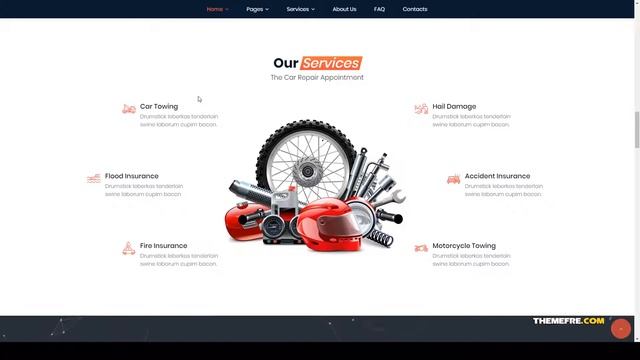 EnginX Auto Repair Service WordPress Theme auto inspection glass Website Builder смотреть онлайн